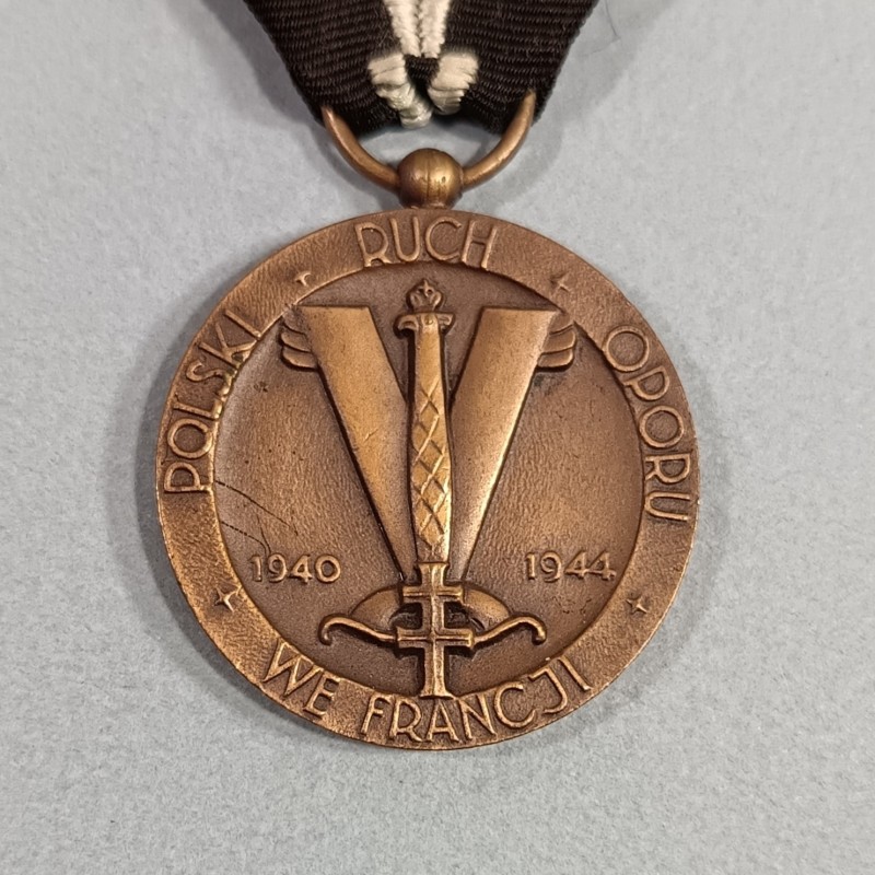 MEDAILLE DE LA RESISTANCE POLONAISE EN FRANCE 1940 - 1944 POLSKI RUCH OPORU WE FRANCJI